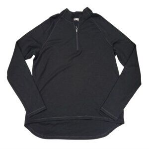 Ibex Sweater Mens Large Black 1/4 Zip Merino Wool Outdoors Pullover Size XXL